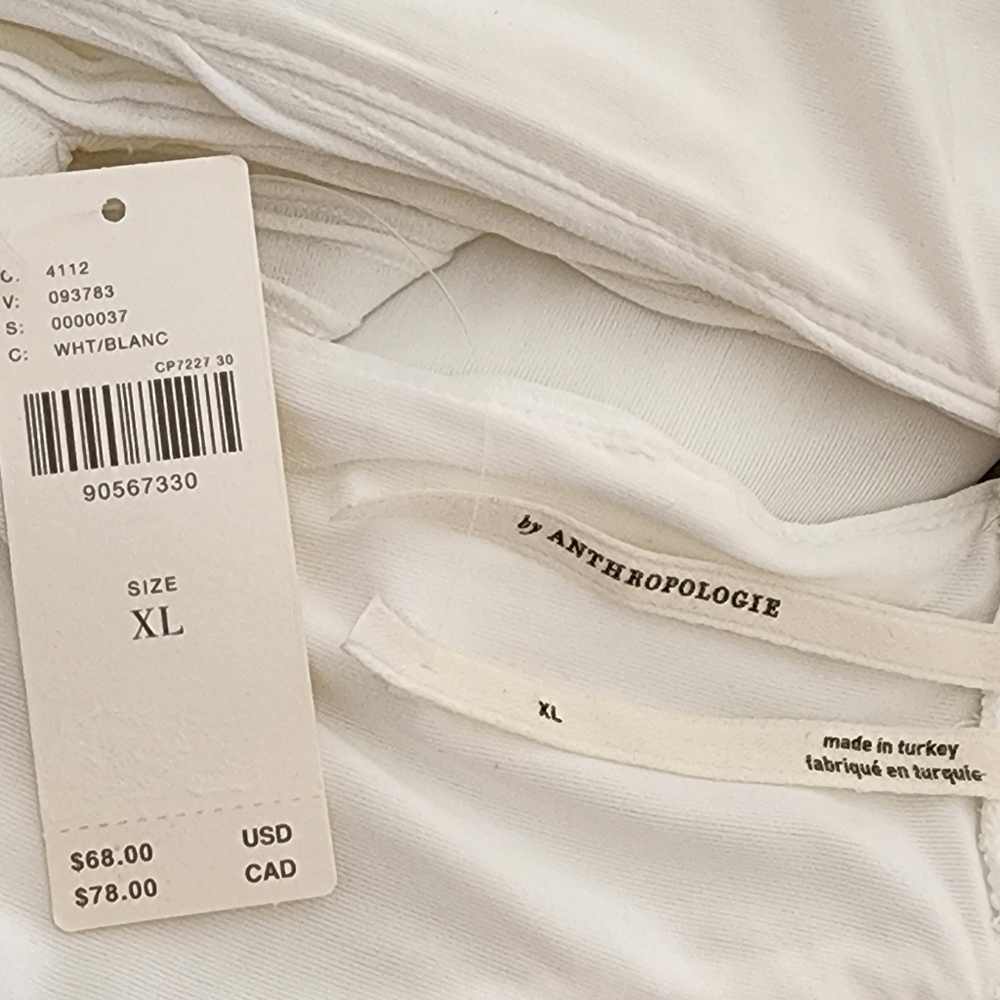 Anthropologie Cream Pleated Halter Top - Picture 4 of 5